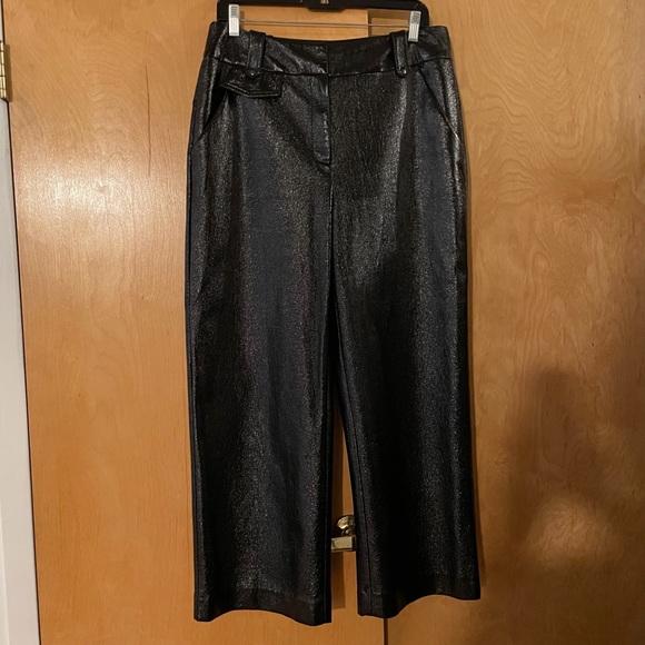 Three Floor Handsome Lady Faux Leather Pants US 10  UK 14 Perfect Condition - Picture 3 of 5
